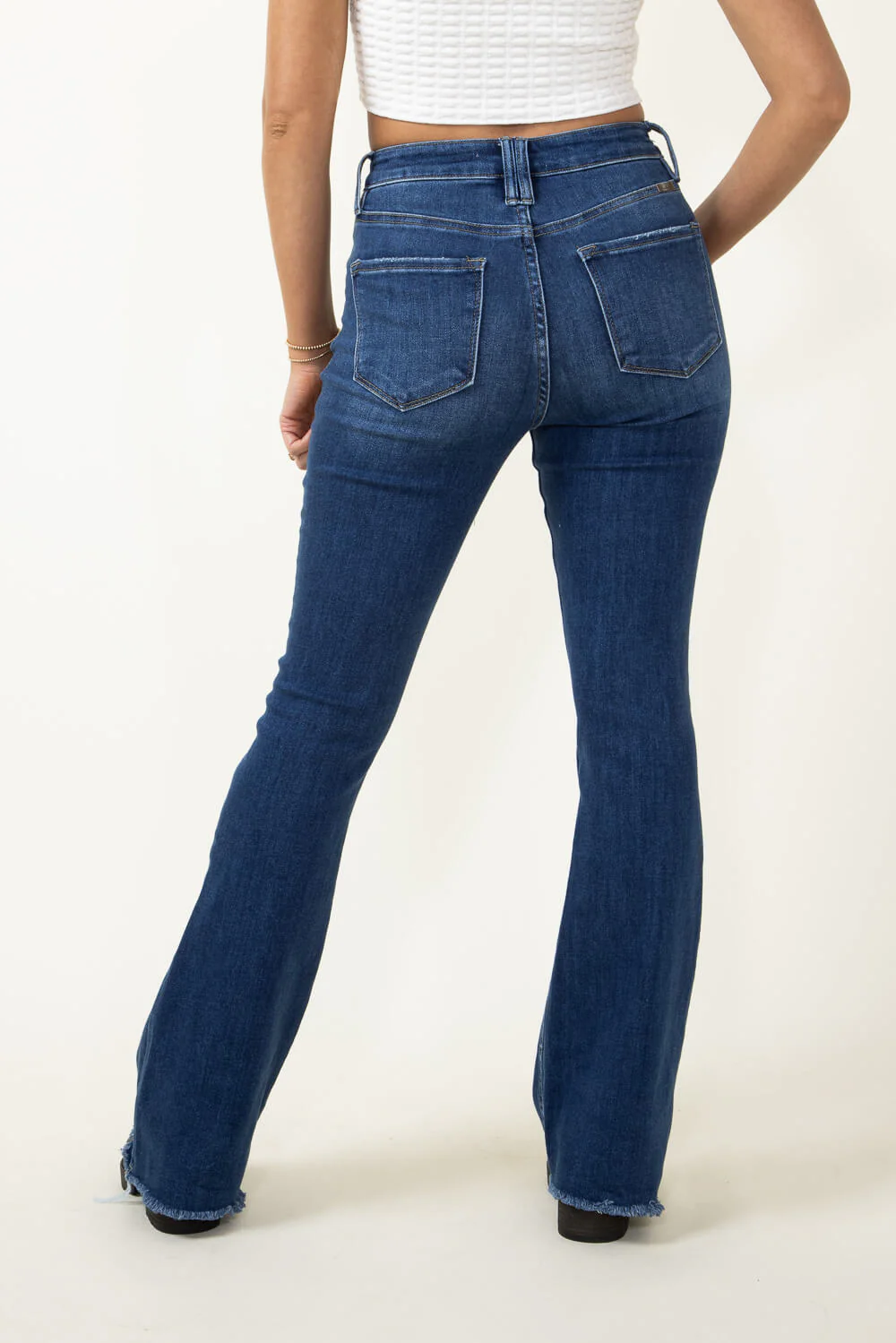 KanCan Brenda High Rise Distress Hem Bootcut Jeans for Women | KC11259D - Image 3