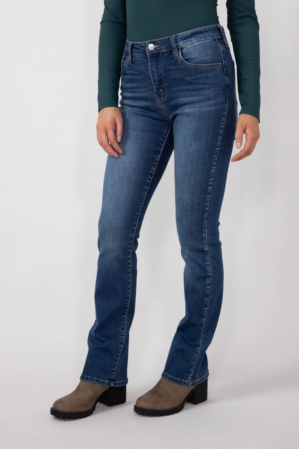 KanCan Hope Essentials High Rise Skinny Bootcut Jeans for Women | KC20067M - Image 3
