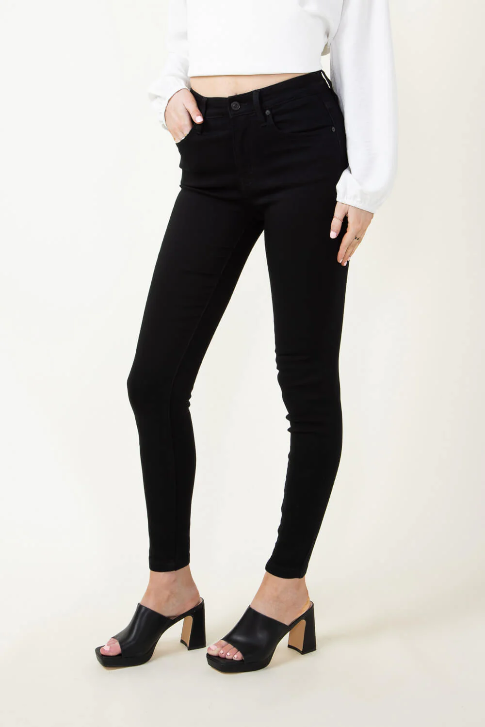 KanCan Misa High Rise Super Skinny Jeans for Women in Black | KC11253BK - Image 3