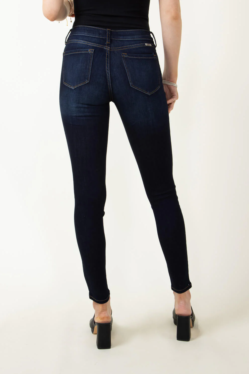 KanCan Alani Mid Rise Whiskered Skinny Jeans for Women | KC7092 - Image 6