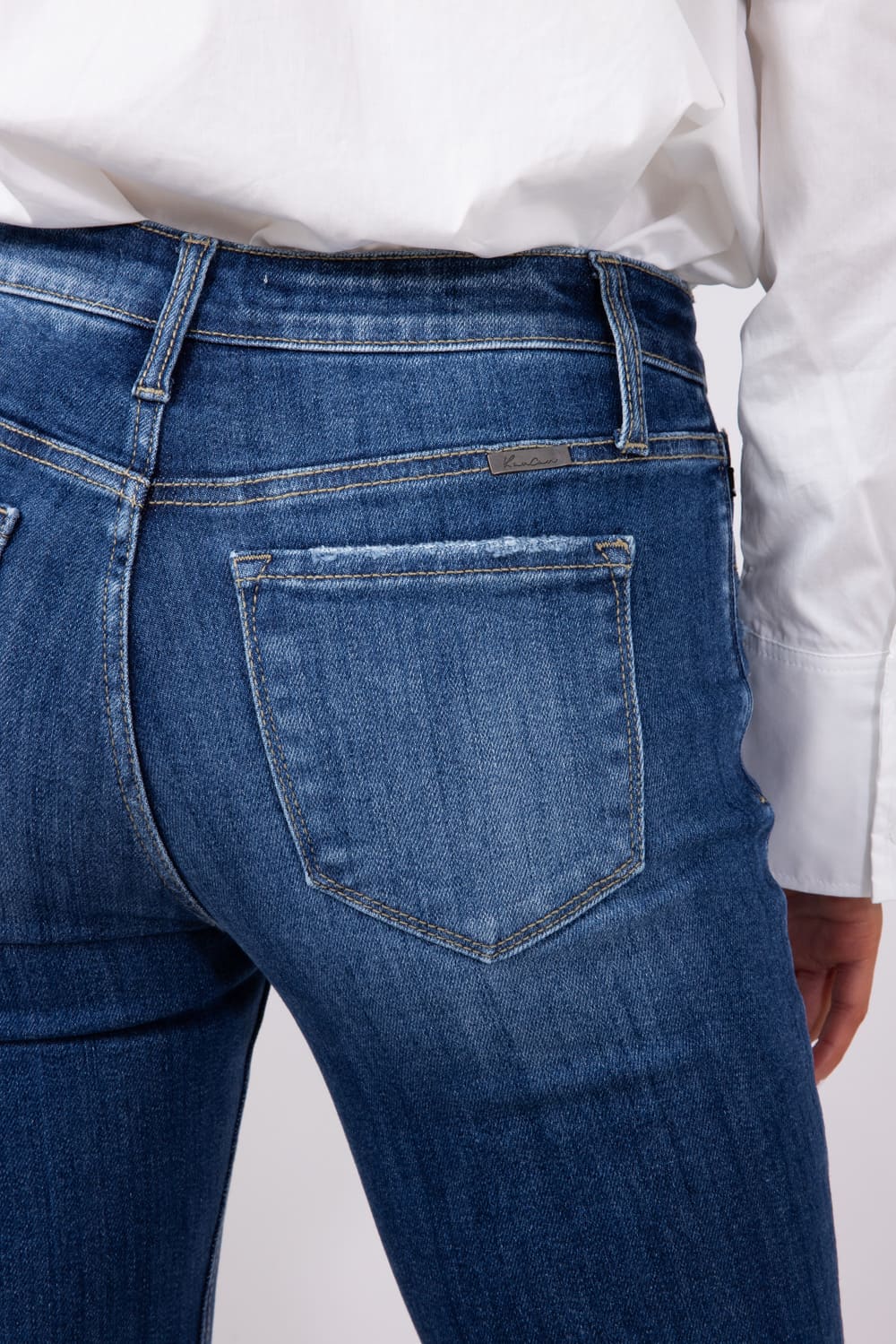 KanCan Annie Essentials Mid Rise Petite Flare Jeans for Women | KC20041M-PT - Image 2