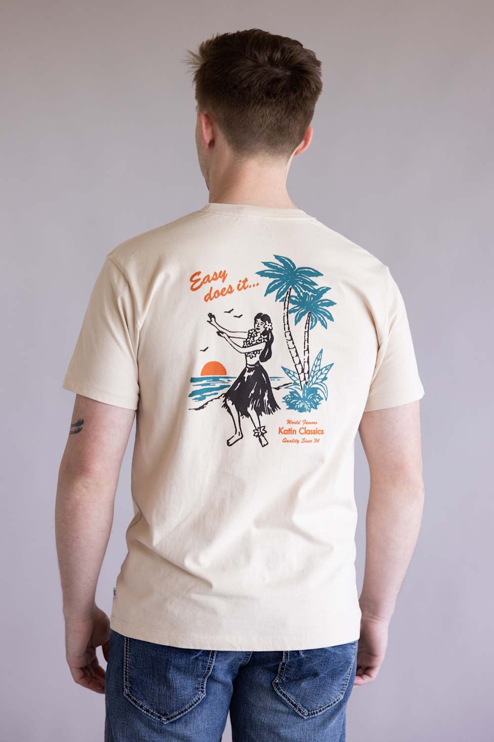 Katin Auana T-Shirt for Men in Almond Peach | KTNGSAUA-ALMOND PEACH - Image 4