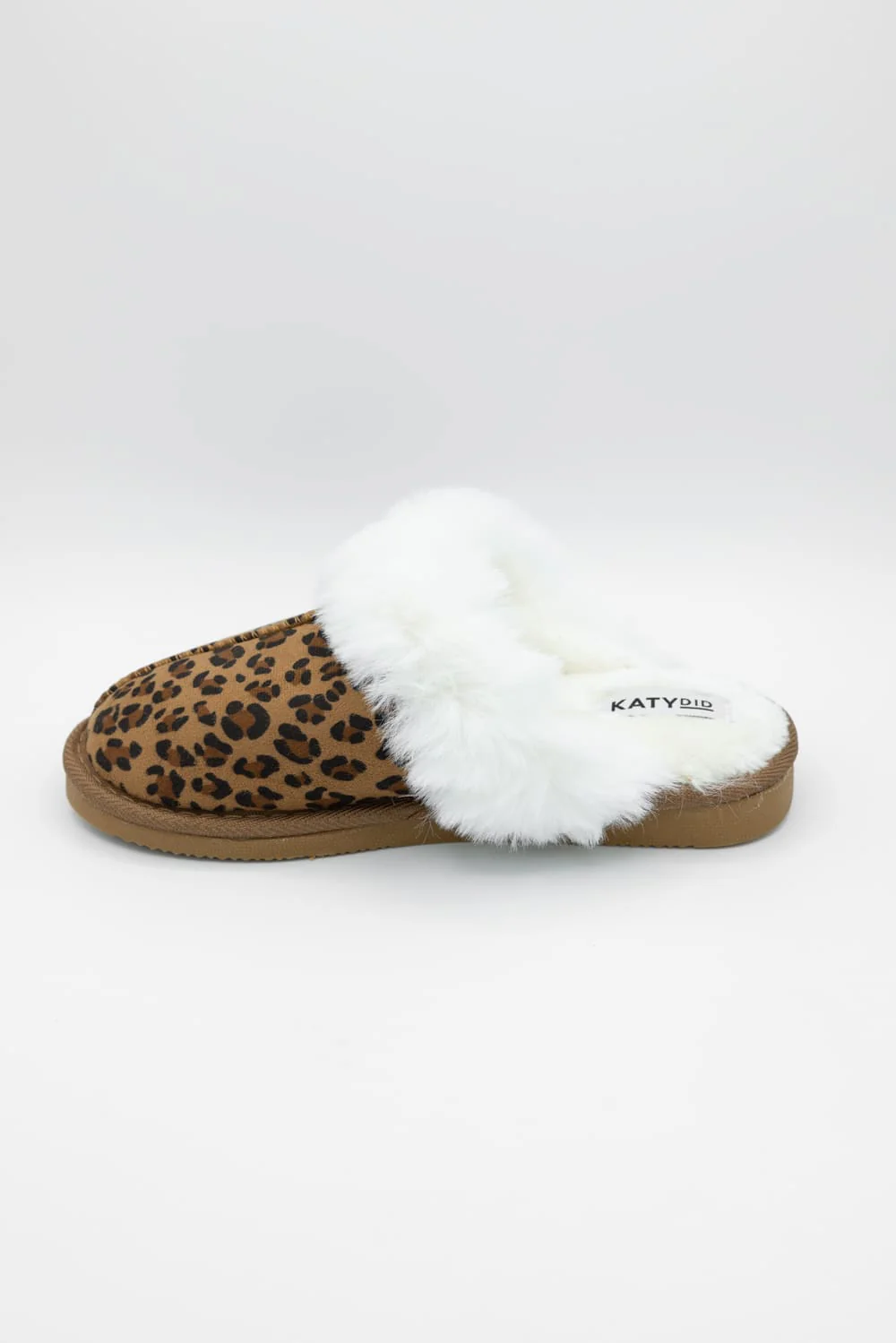 Faux Fur Leopard Slippers for Women in Brown | KDC-SLPR-906-LEO - Image 3