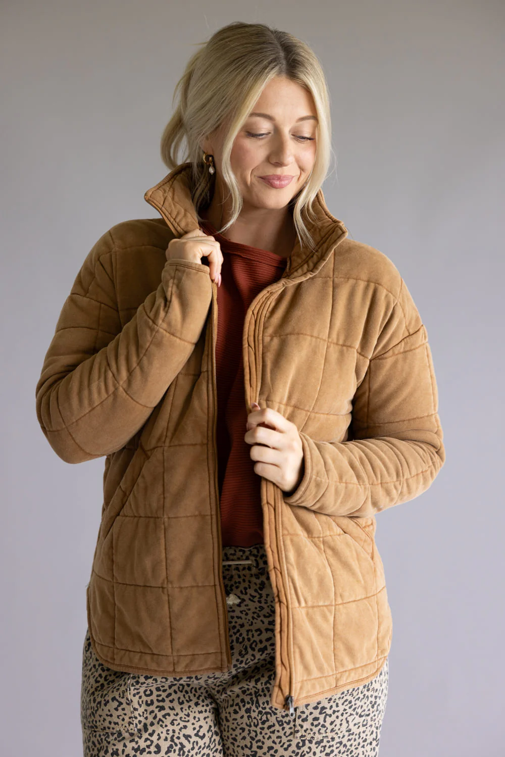 Katydid Garment Washed Quilted Jacket for Women - Image 2