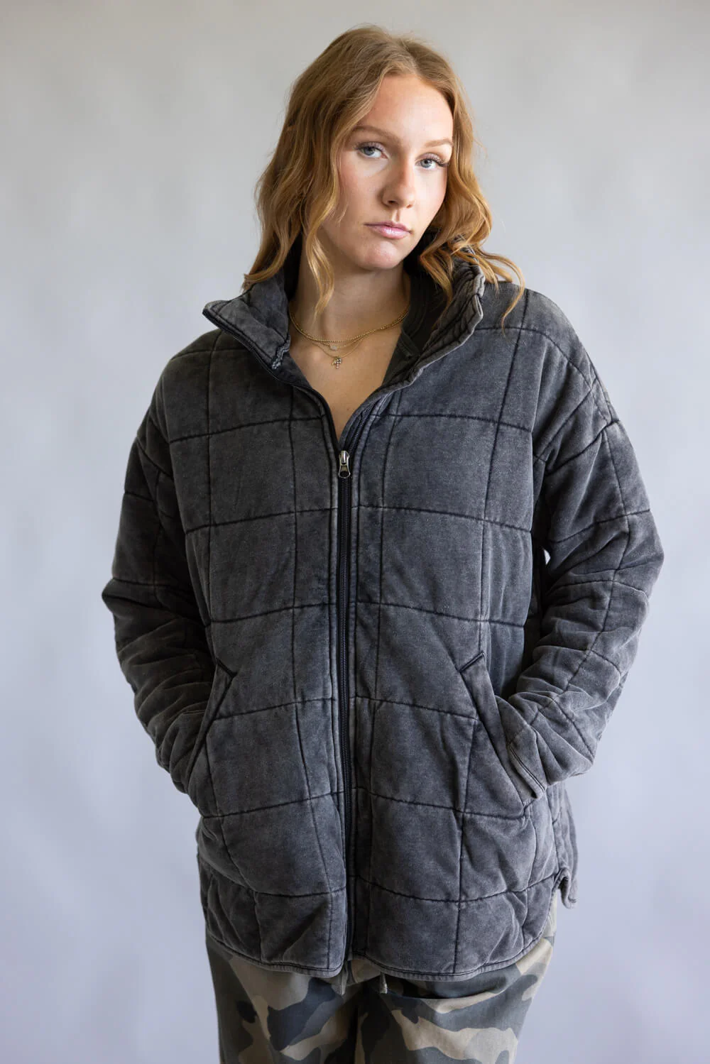 Katydid Garment Washed Quilted Jacket for Women - Image 3