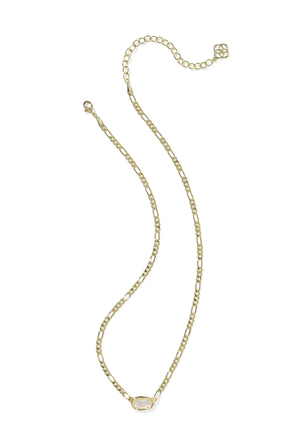 Kendra Scott Elisa Gold Figaro Short Pendant Necklace in Iridescent Abalone | 9608872966 - Image 3