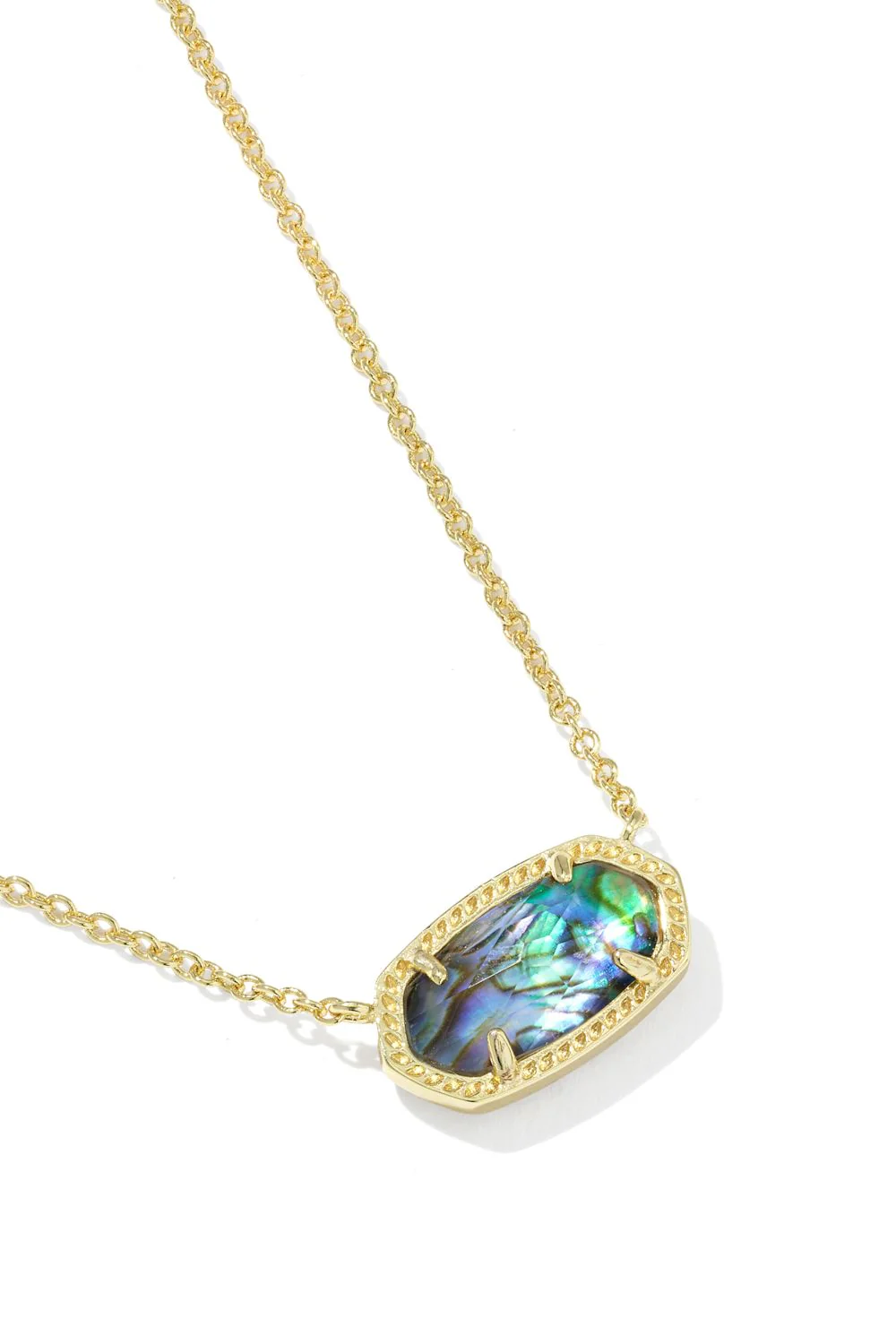 Kendra Scott Elisa Gold Pendant Necklace in Abalone Shell | 4217709207 - Image 2
