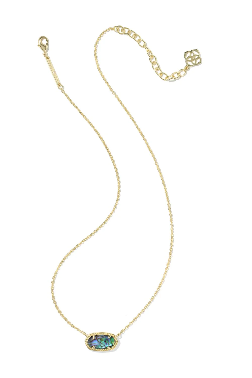 Kendra Scott Elisa Gold Pendant Necklace in Abalone Shell | 4217709207 - Image 3