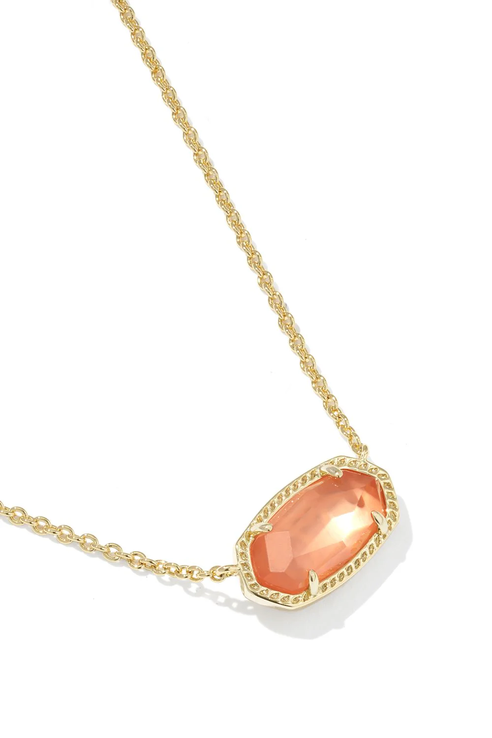 Kendra Scott Elisa Gold Pendant Necklace in Burnt Orange  | 9608898189 - Image 2