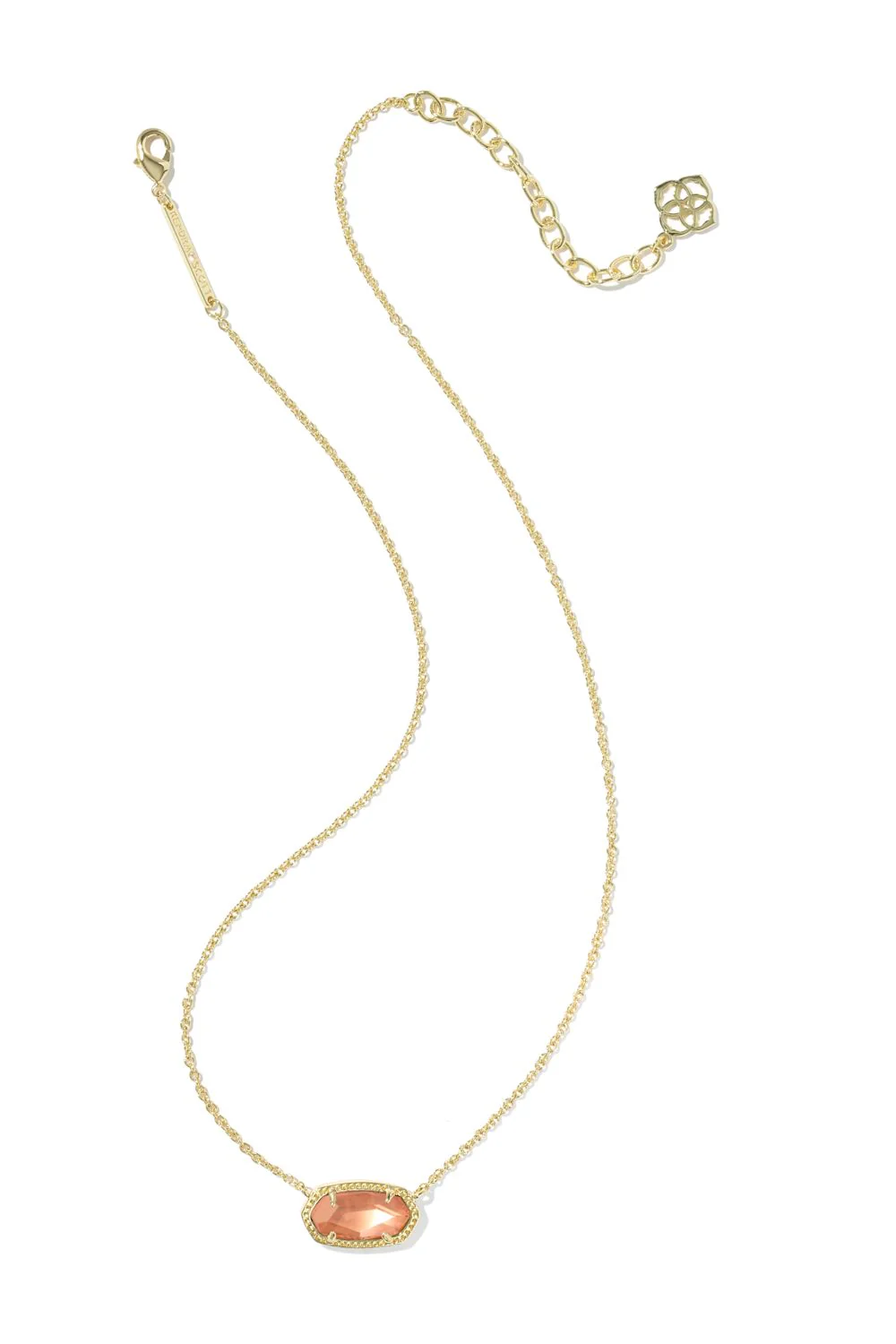 Kendra Scott Elisa Gold Pendant Necklace in Burnt Orange  | 9608898189 - Image 3
