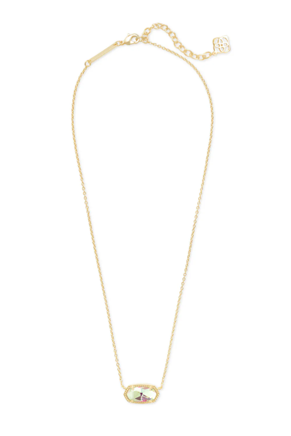 Kendra Scott Elisa Gold Pendant Necklace in Dichroic Glass | 4217716753 - Image 3
