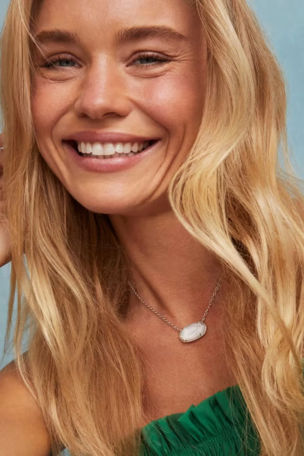 Kendra Scott Elisa Ivory Short Pendant Necklace in Rhodium | 4217715820 - Image 2