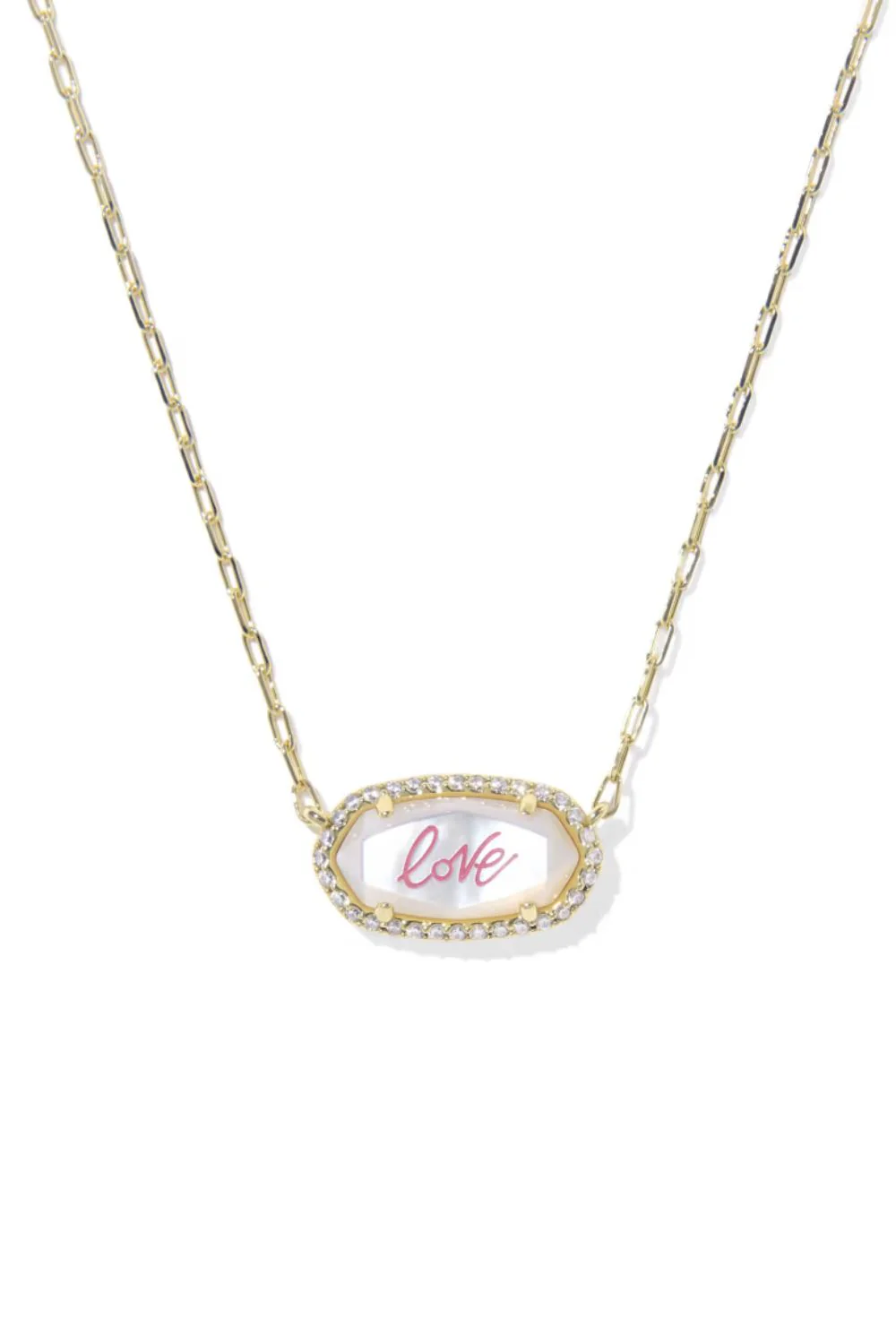 Kendra Scott Elisa Pave Frame Gold Necklace - Image 2