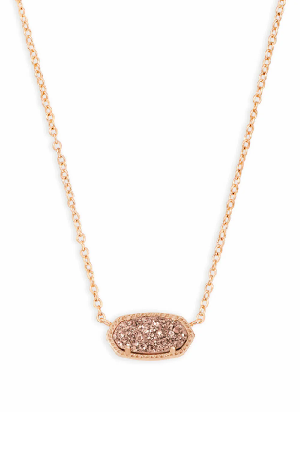 Kendra Scott Elisa Rose Gold Pendant Necklace in Rose Gold Drusy | 4217712489 - Image 2