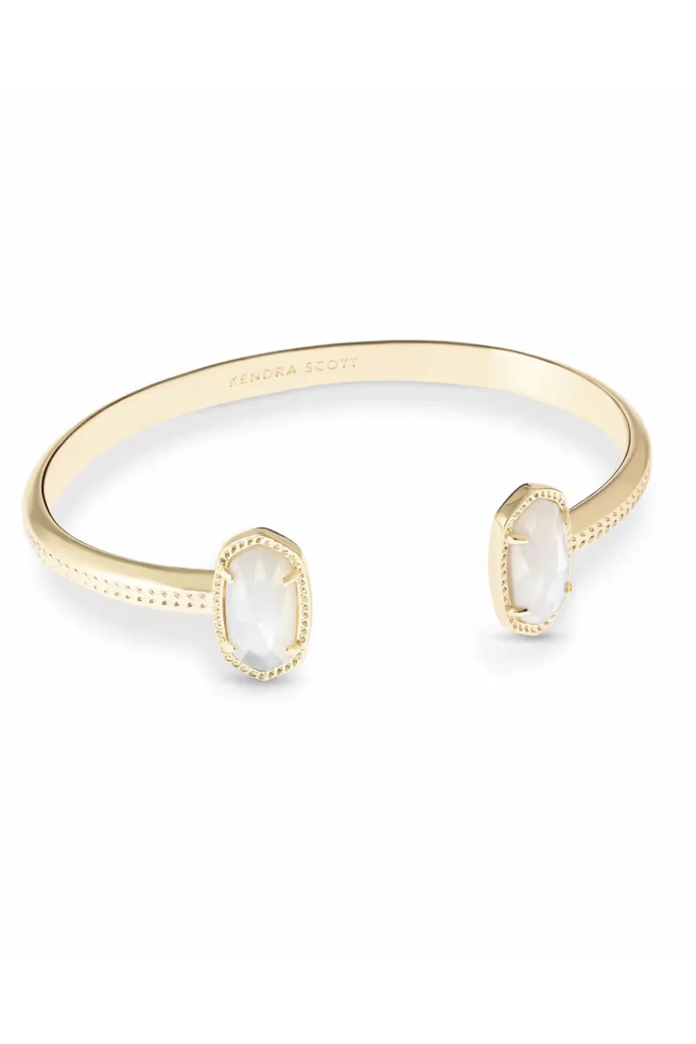 Kendra Scott Elton Gold Cuff Bracelet in Ivory Mother of Pearl | 4217712707 - Image 2