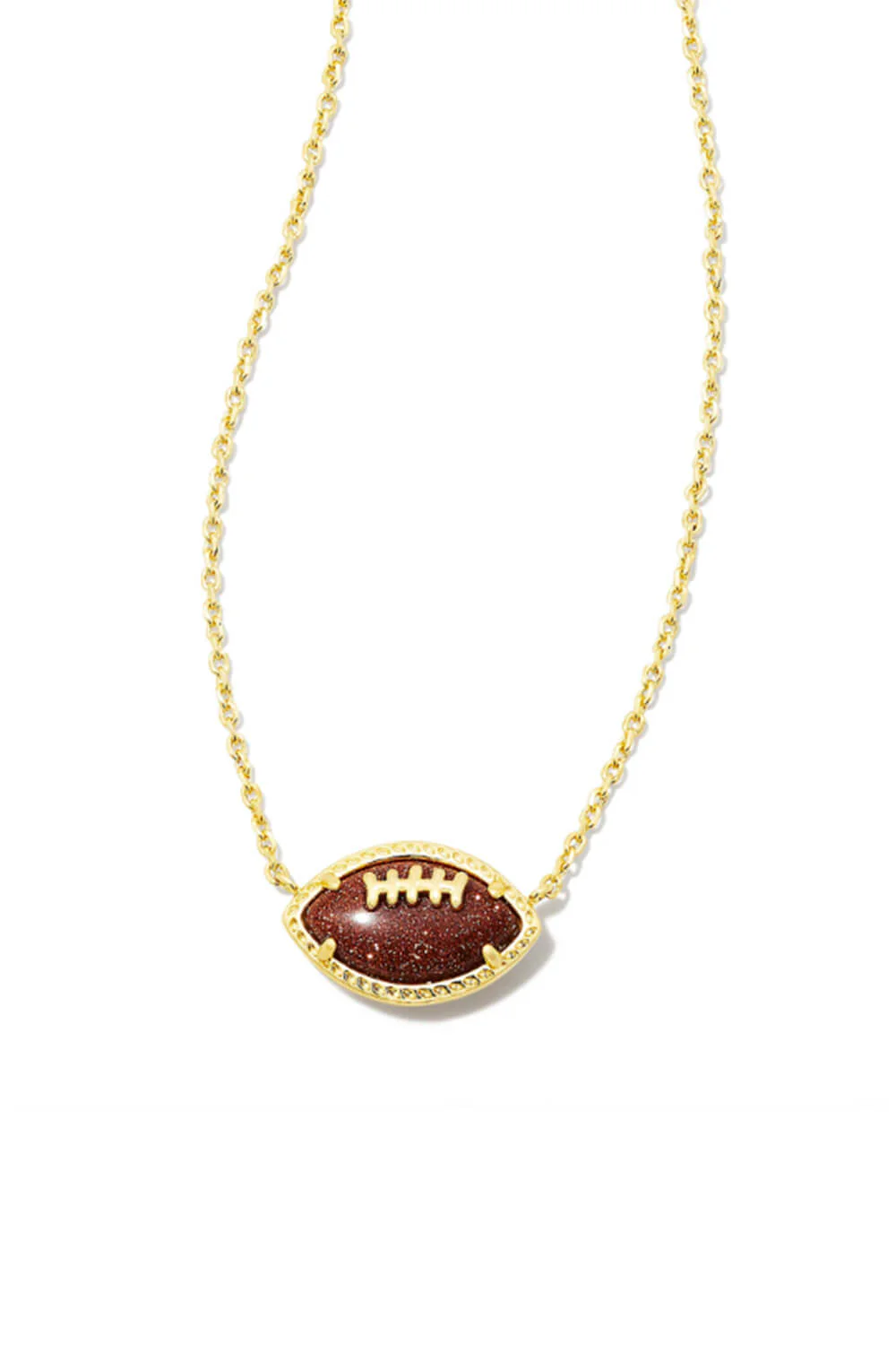 Kendra Scott Football Short Pendant Necklace in Gold | 9608856255 - Image 3