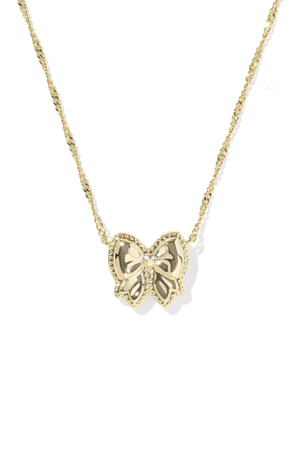 Kendra Scott Haley Bow Short Pendant Necklace in Gold | 9608886084 - Image 2