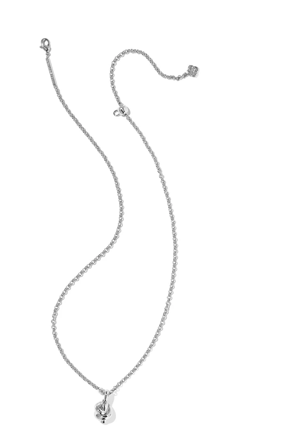 Kendra Scott Parker Knot Pendant Necklace in Silver | 9608898591 - Image 2