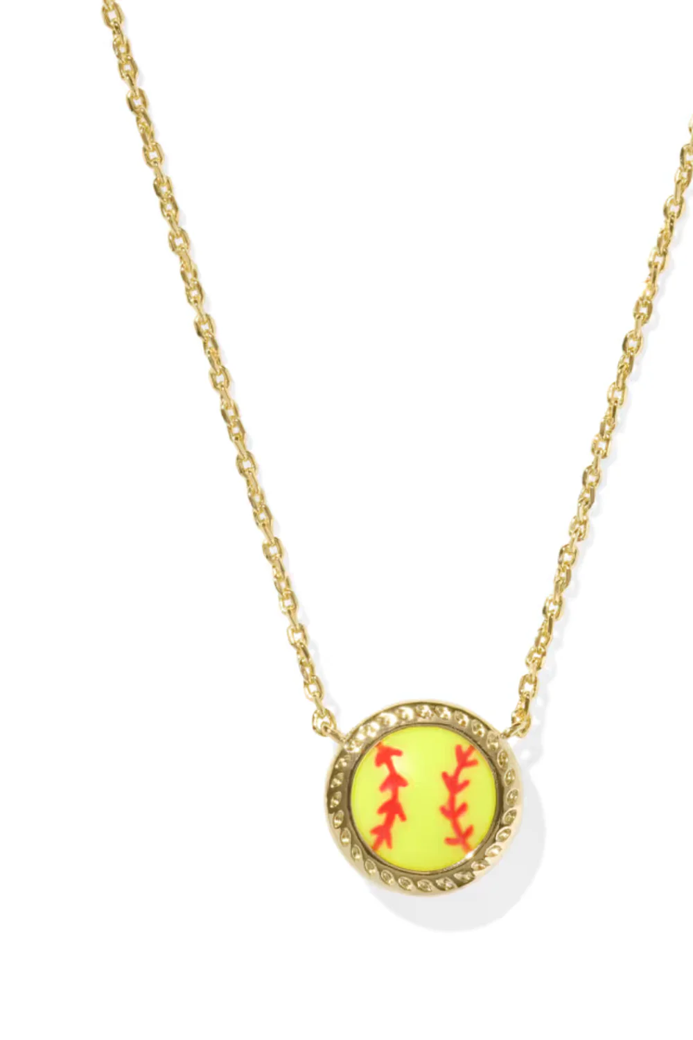 Kendra Scott Softball Short Pendant Necklace in Gold | 9608877955 - Image 2