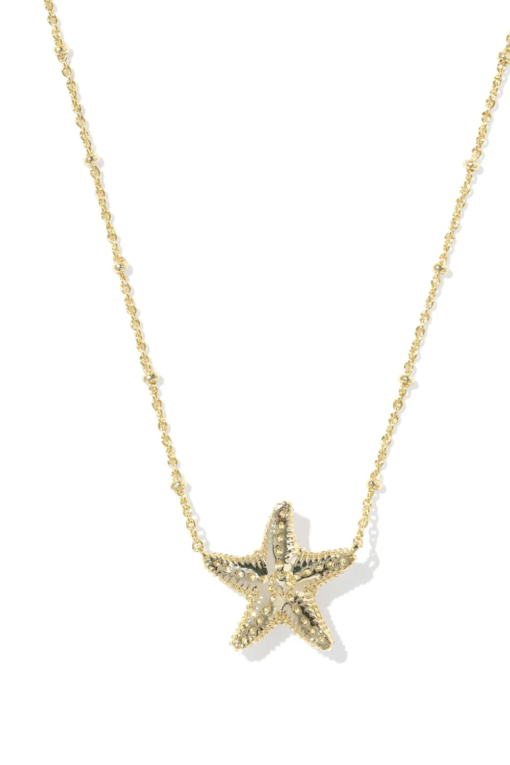 Kendra Scott Starfish Pendant Gold Necklace in Ivory Mother of Pearl | 9608898643 - Image 2