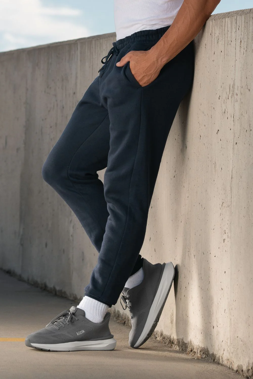 Kizik Athens 2 Knit Sneakers for Men in Grey | MATK2603-SMOKEDPEARL - Image 3