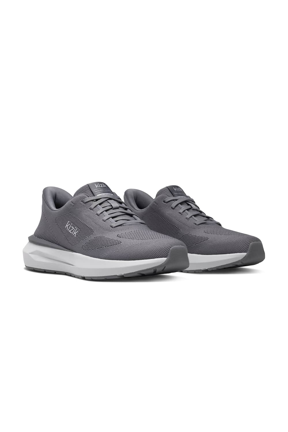 Kizik Athens 2 Knit Sneakers for Men in Grey | MATK2603-SMOKEDPEARL - Image 4
