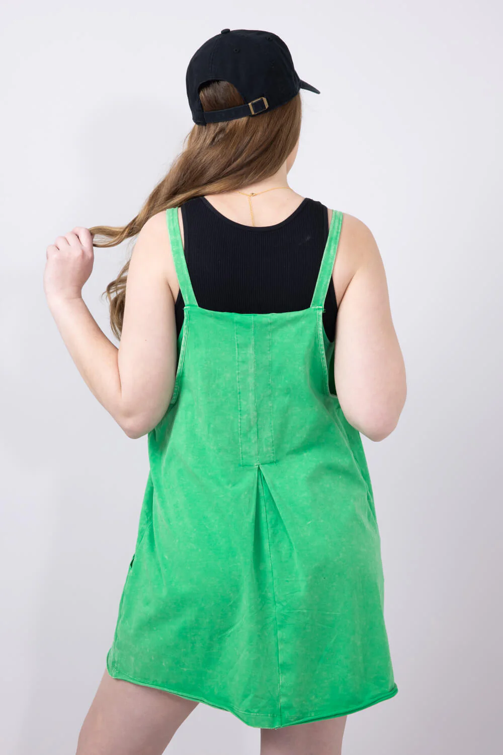 Knit Mini Dress with Shorts for Women in Green | ND31251-GREEN - Image 3