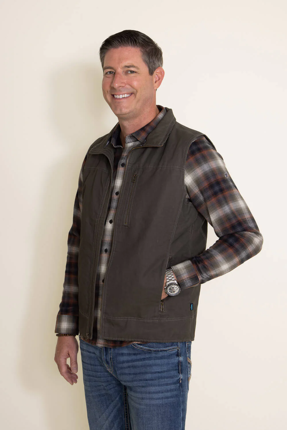 Kuhl Burr Vest for Men in Gun Metal Green | 1042-GUN - Image 5