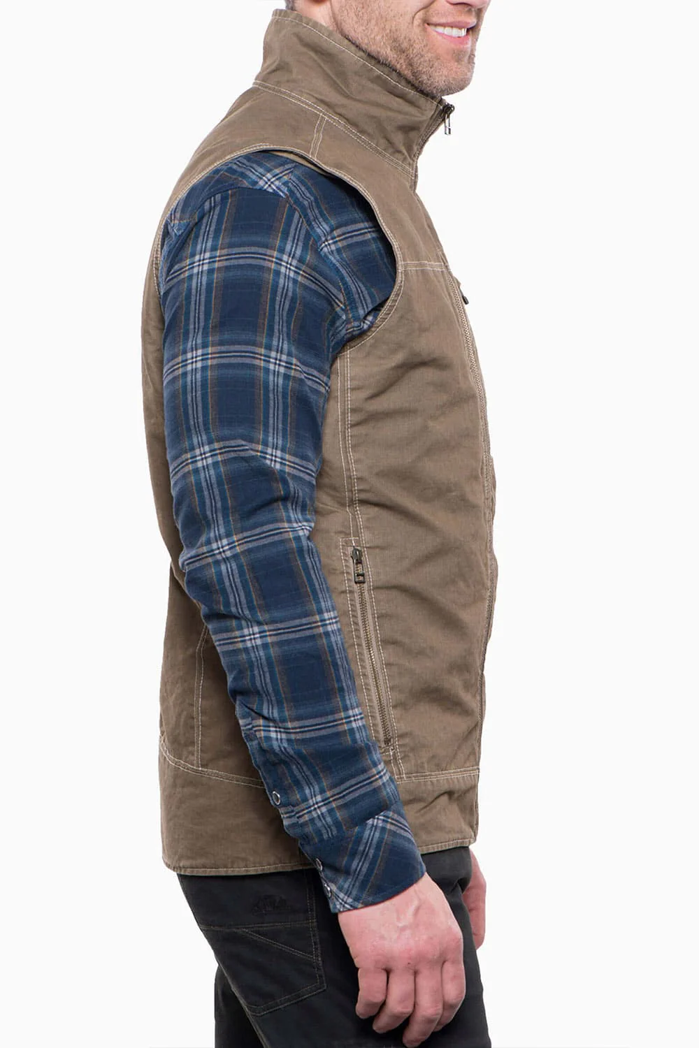 Kuhl Burr Vest for Men in Khaki | 1042-KHAKI - Image 3