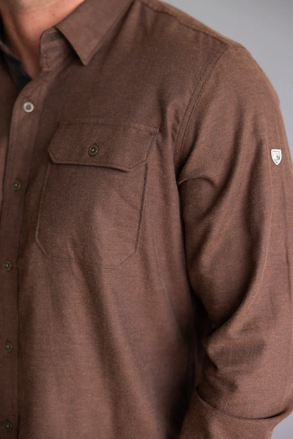 Kuhl Descendr Flannel Shirt for Men in Rustic Brick | 7244-RUSTICBRICK - Image 3