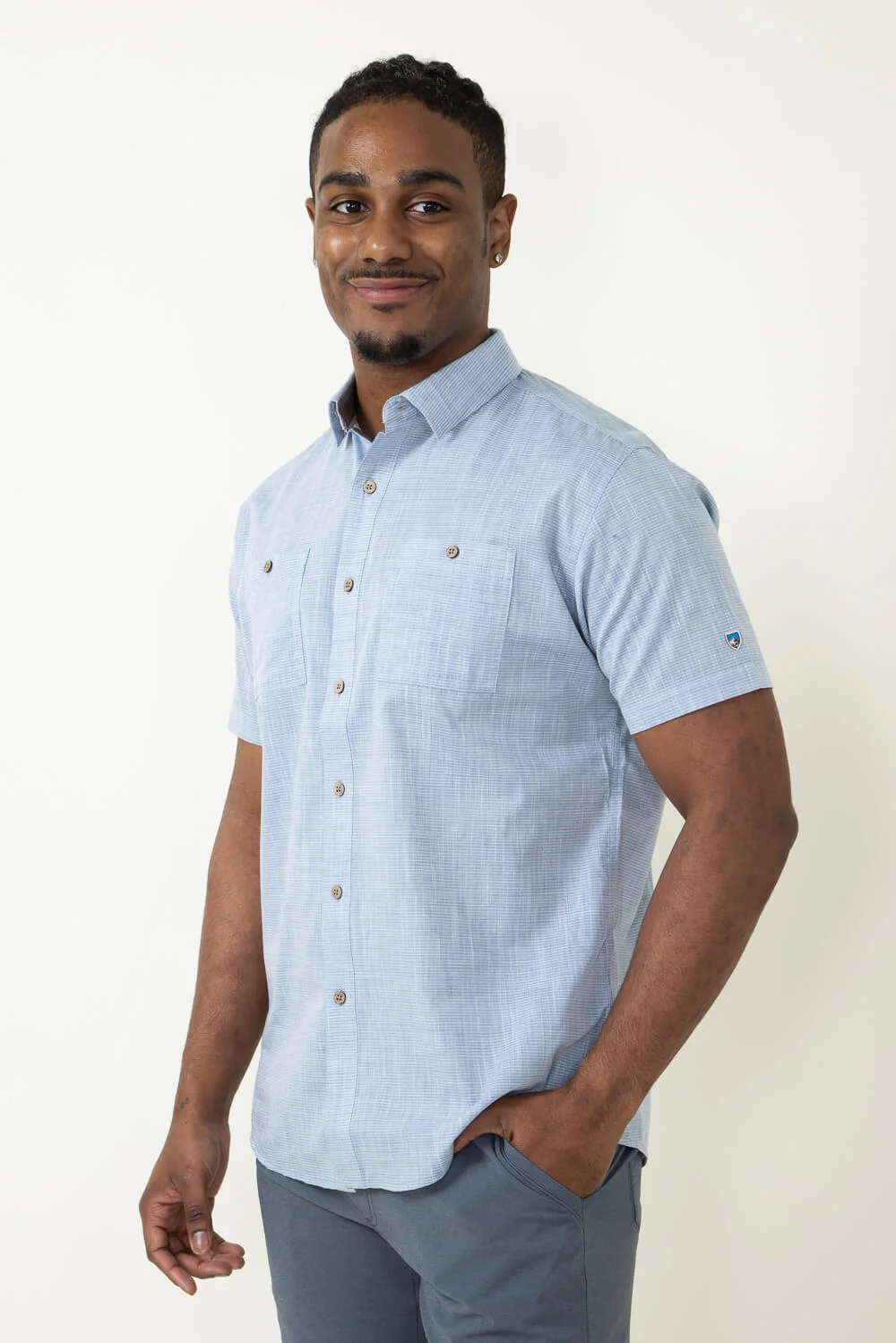 Kuhl Karib Stripe Shirt for Men in Blue | 7460-HRBL - Image 3