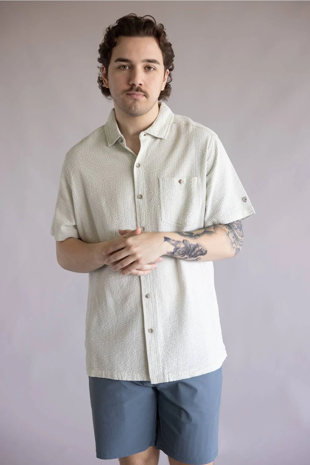 Kuhl Kastaway Button Up Shirt for Men in Feather Grey | 7542-FEATHER GREY - Image 4