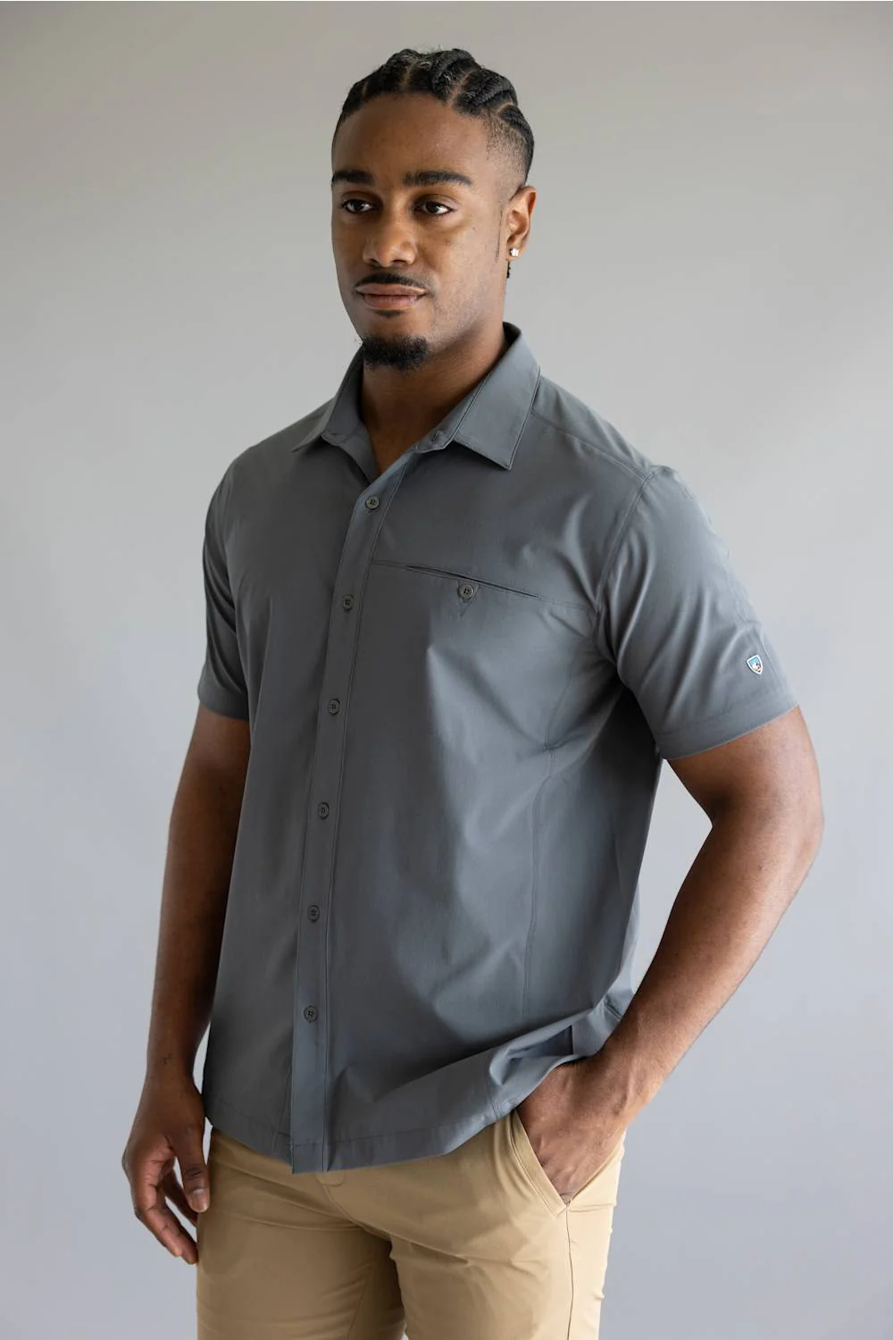 Kuhl Renegade Shirt for Men in Hurricane Grey | 3069-HURRICANE GREY - Image 2