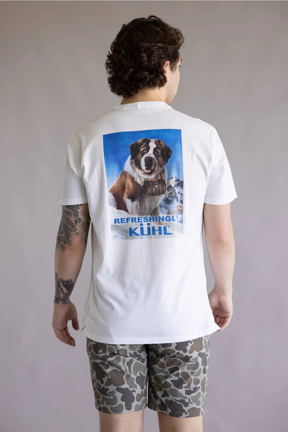 Kuhl St. Bernard T-Shirt for Men in White | 7597-WHITE - Image 3