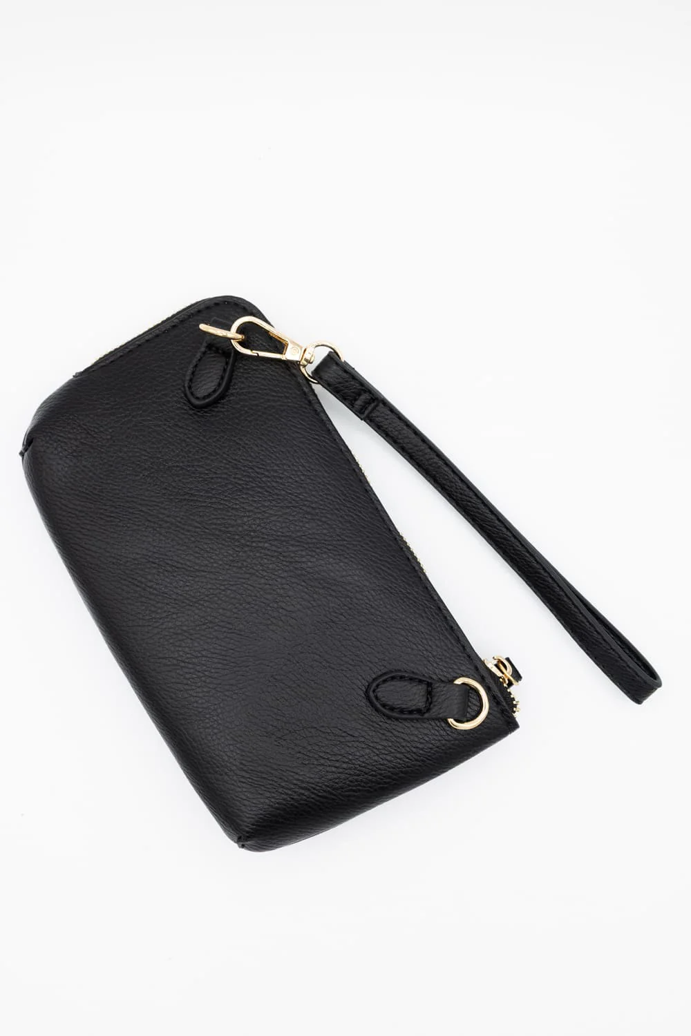 Vegan Leather Mini Crossbody Purse for Women in Black | M1818-BK - Image 2