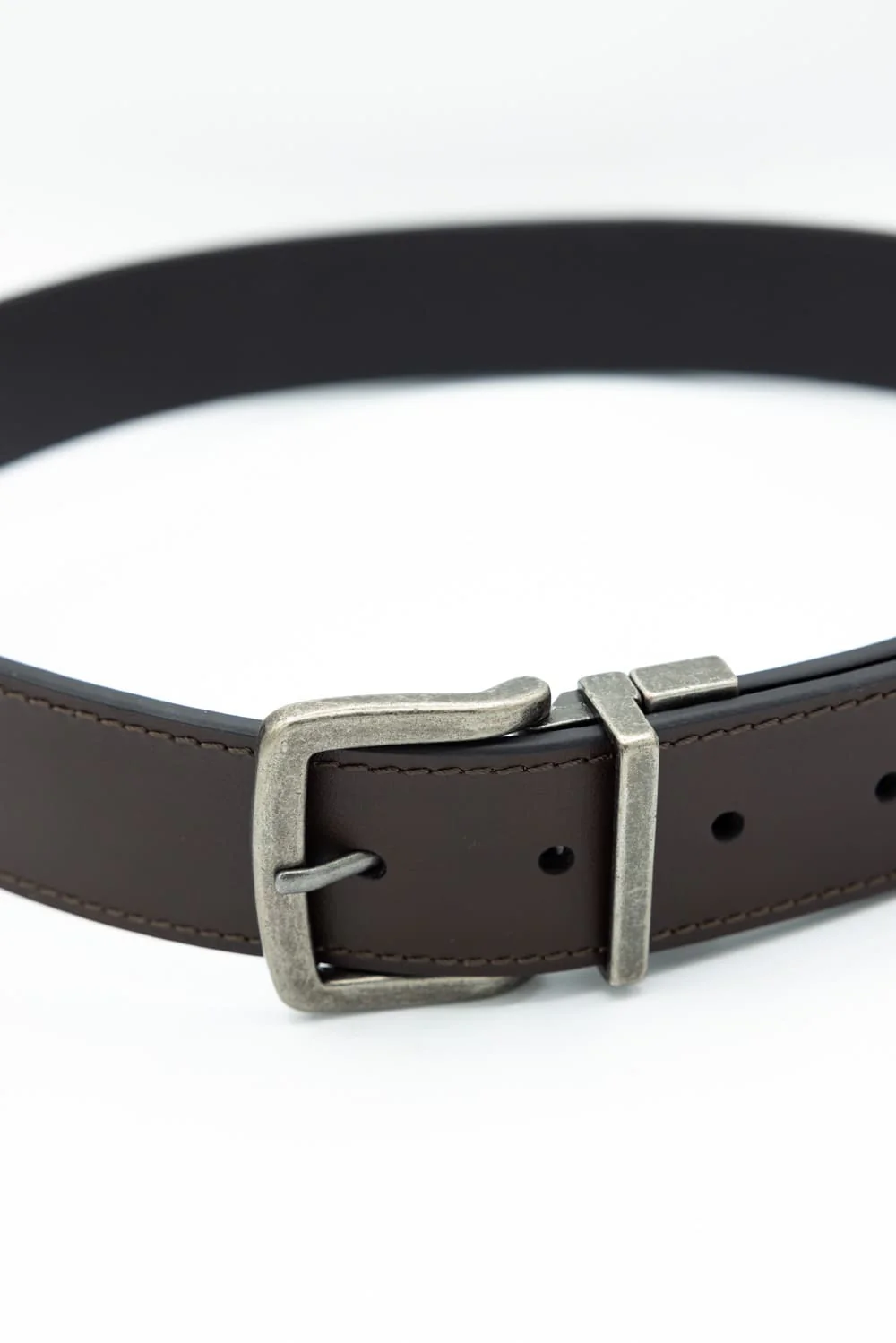 Leather Reversible Belt for Men in Brown/Black | 86824-BROWNBLACK - Image 3