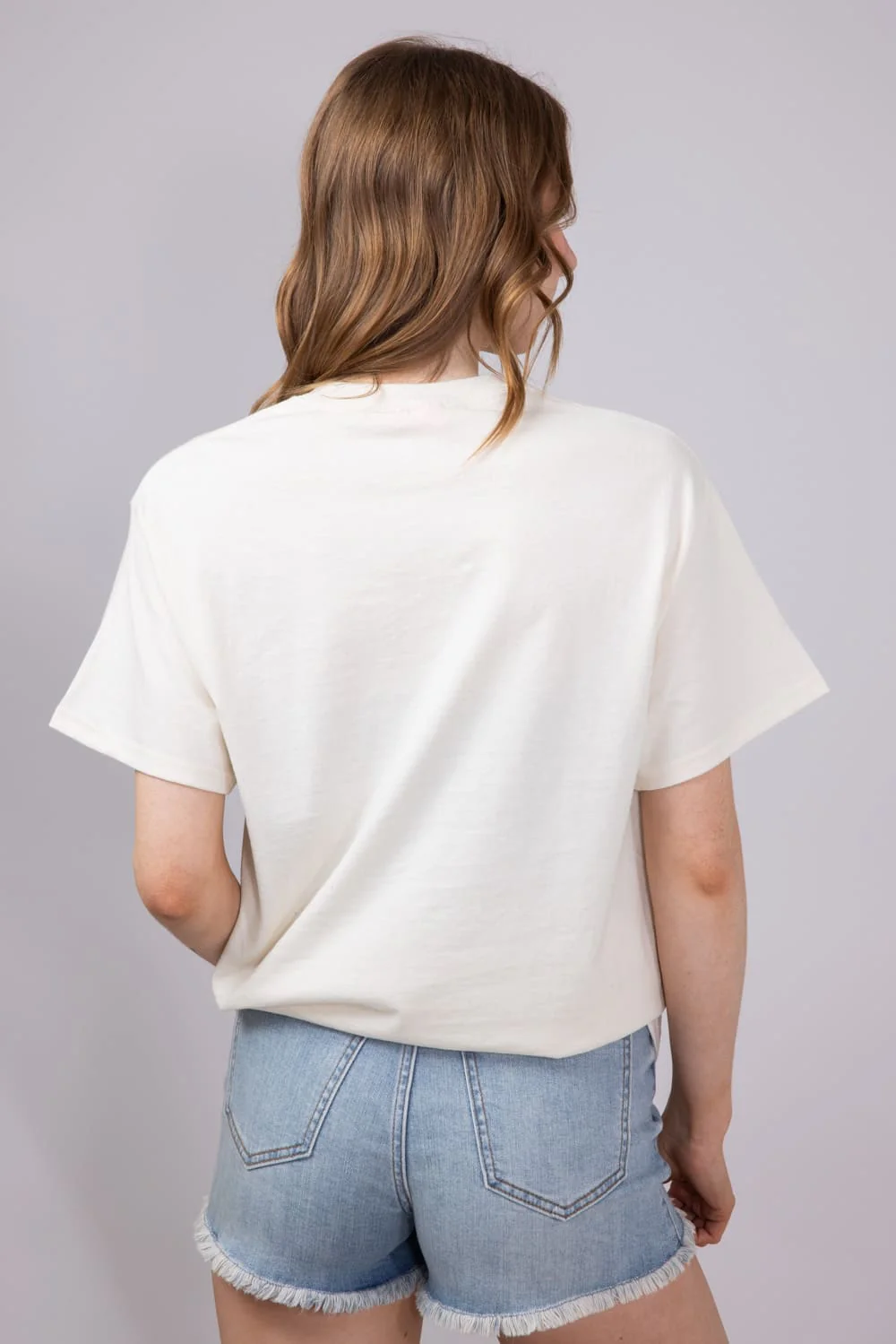 Les Sardine Stripe Oversized T-Shirt for Women in Ivory | 32917X-OTS-IVORY - Image 2