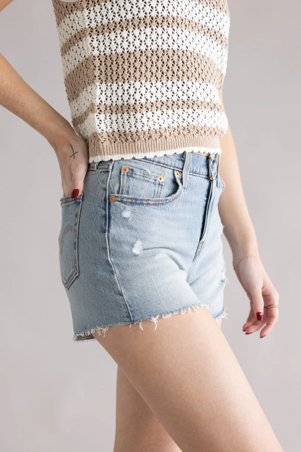 Levi’s 501 Curve Good Intentions Denim Shorts for Women | 005DP-0005 - Image 4