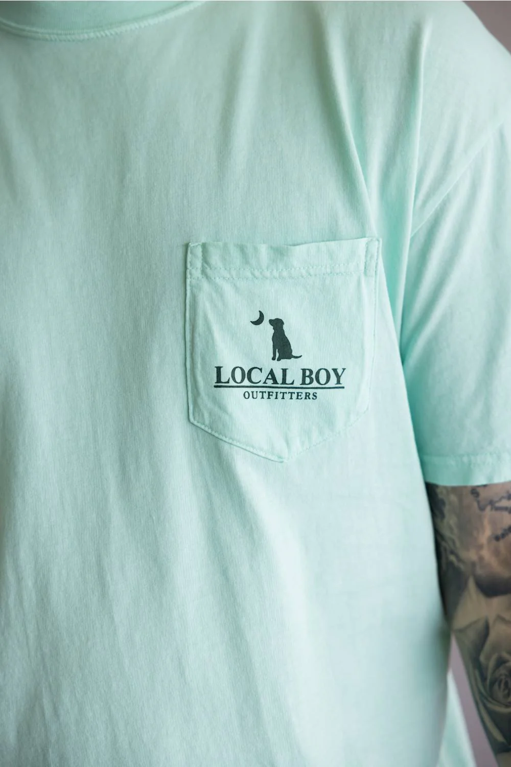 Local Boy 19th Hole T-Shirt for Men in Blue | L1000754-ISR-BLUE - Image 3