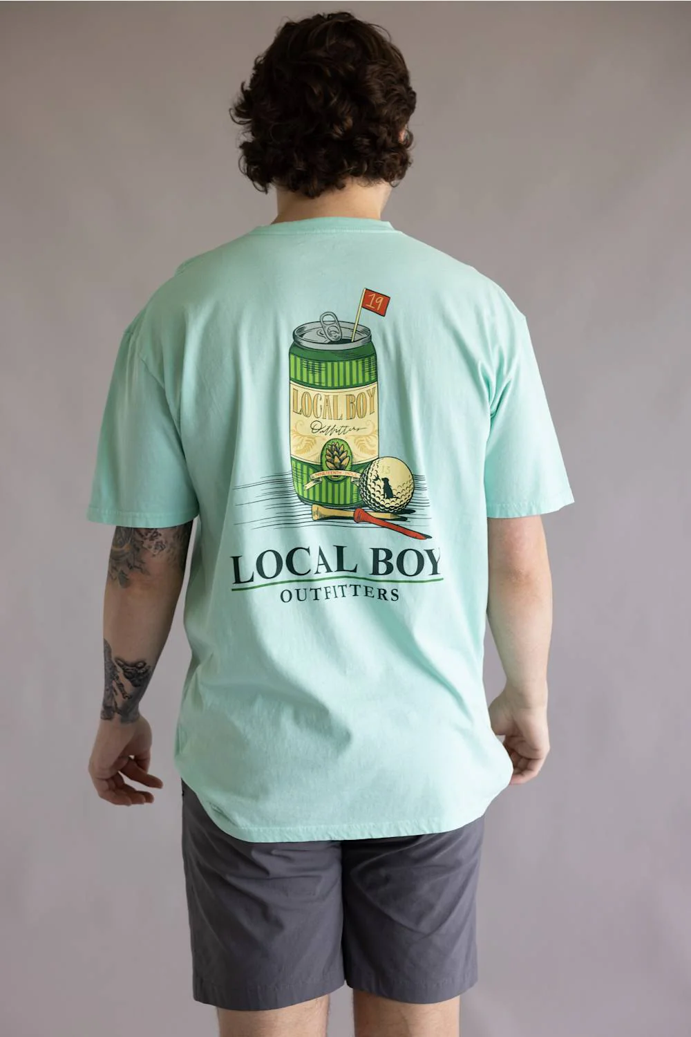 Local Boy 19th Hole T-Shirt for Men in Blue | L1000754-ISR-BLUE - Image 4