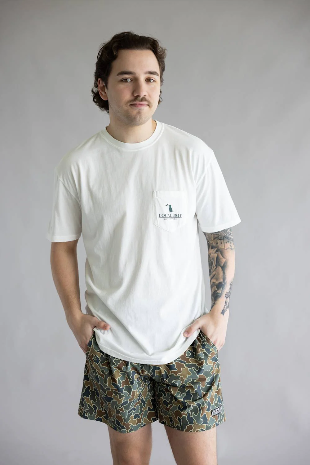 Local Boy Bluff Plate T-Shirt for Men in White | L1000696-WHT-WHITE - Image 2