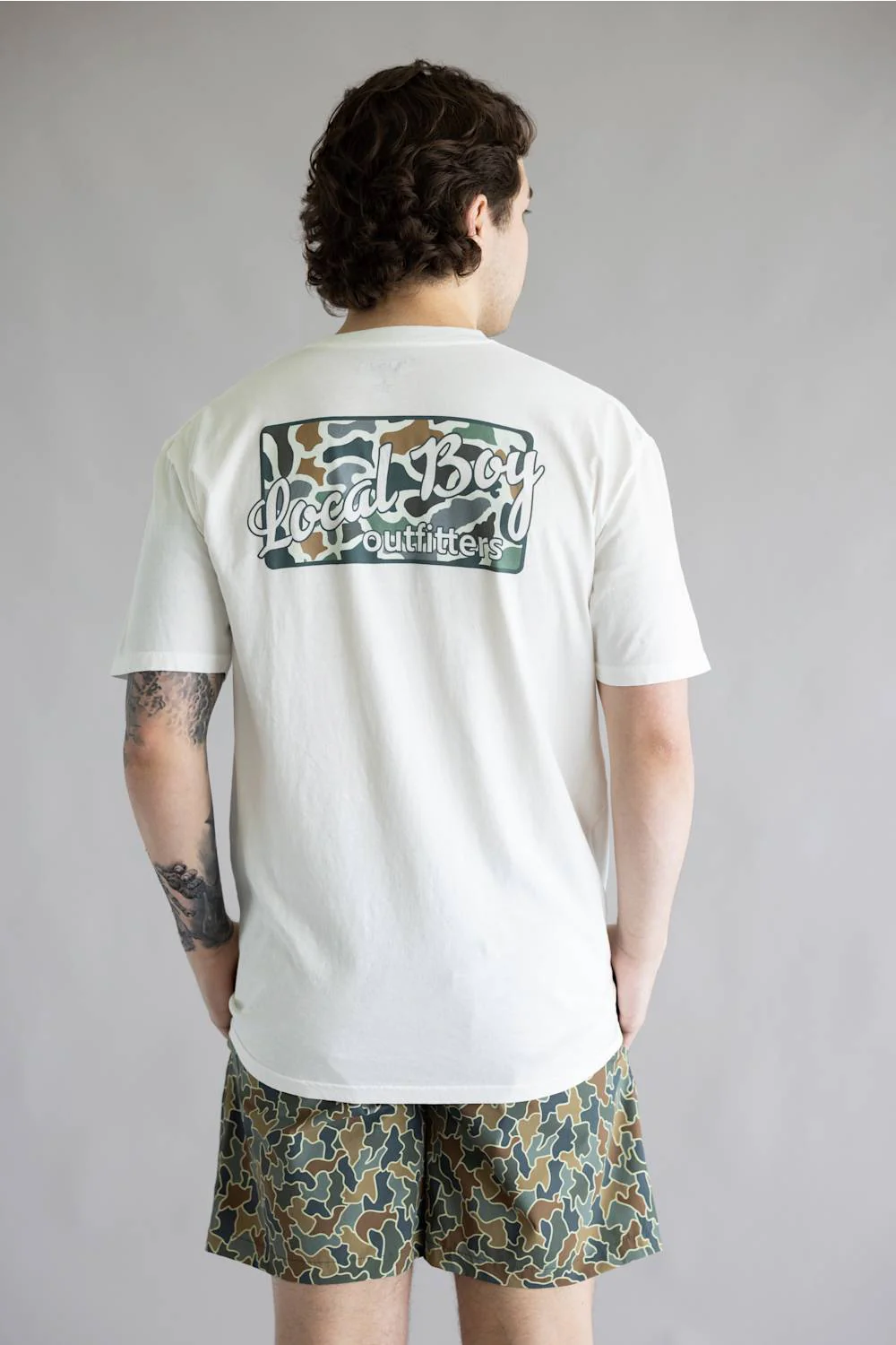 Local Boy Bluff Plate T-Shirt for Men in White | L1000696-WHT-WHITE - Image 4