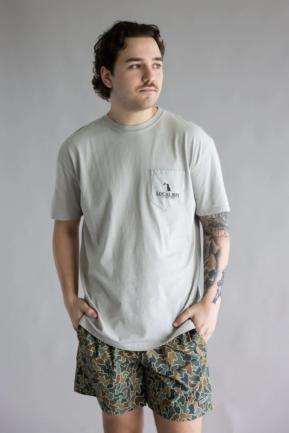 Local Boy Bronco T-Shirt for Men in Silver | L1000749-SIL-SILVER - Image 2