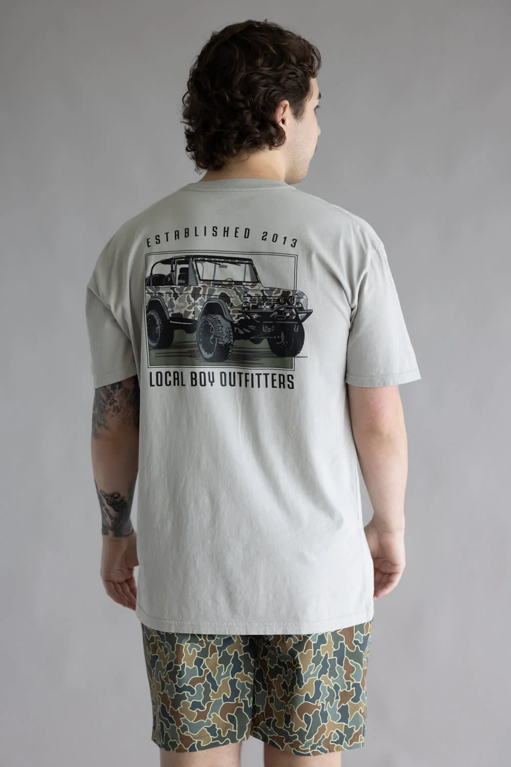 Local Boy Bronco T-Shirt for Men in Silver | L1000749-SIL-SILVER - Image 5