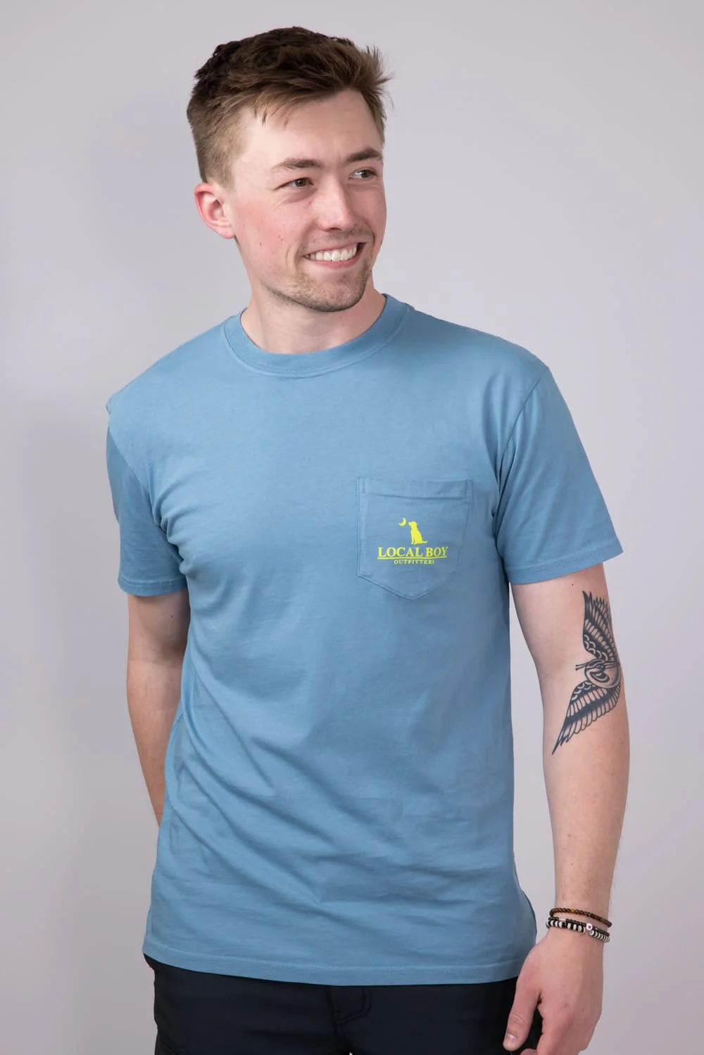 Local Boy Cinco De Drinko T-Shirt for Men in Blue | L1000540-SLATE - Image 2