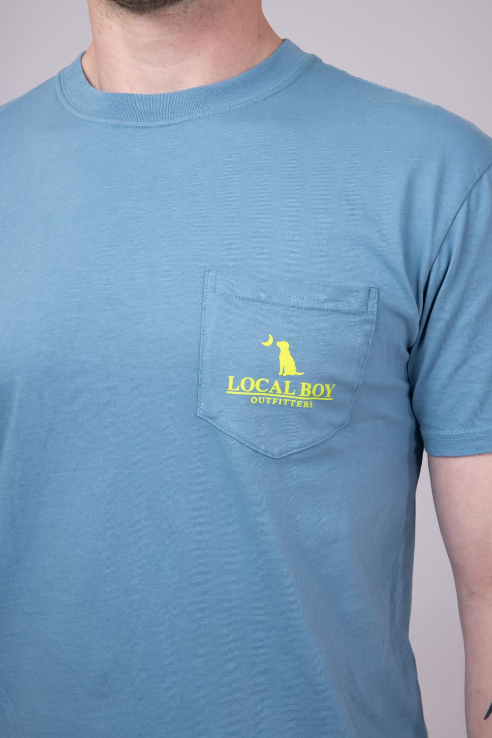 Local Boy Cinco De Drinko T-Shirt for Men in Blue | L1000540-SLATE - Image 4
