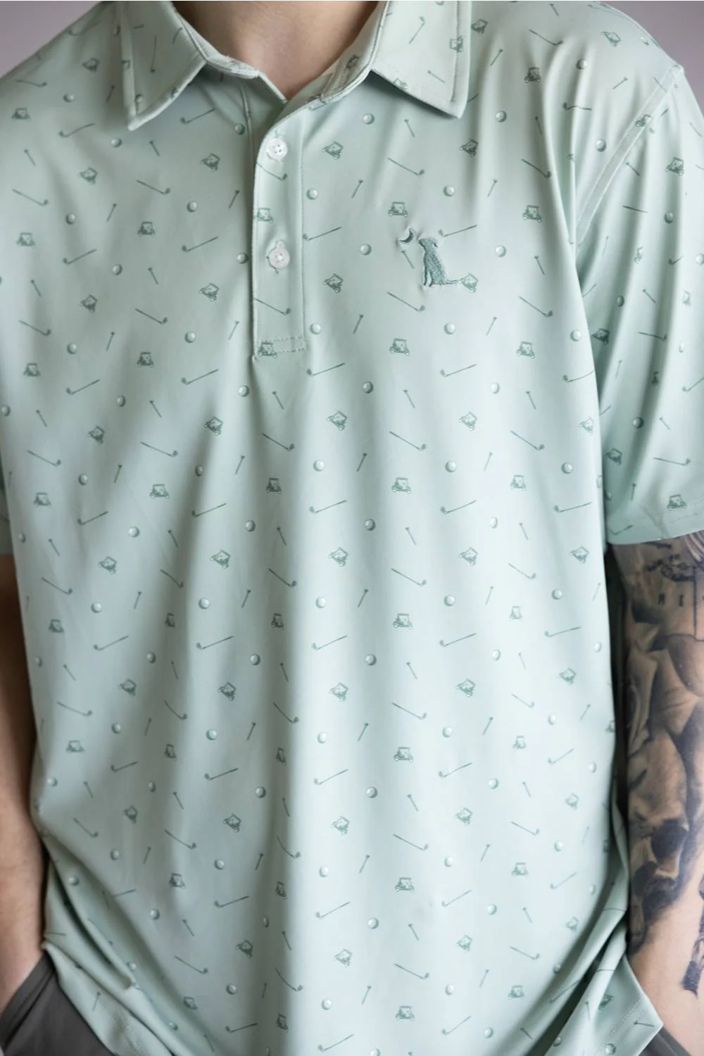 Local Boy Dirty Myrtle Gimme Putt Polo for Men in Green | L1200060-GPT GREEN - Image 2