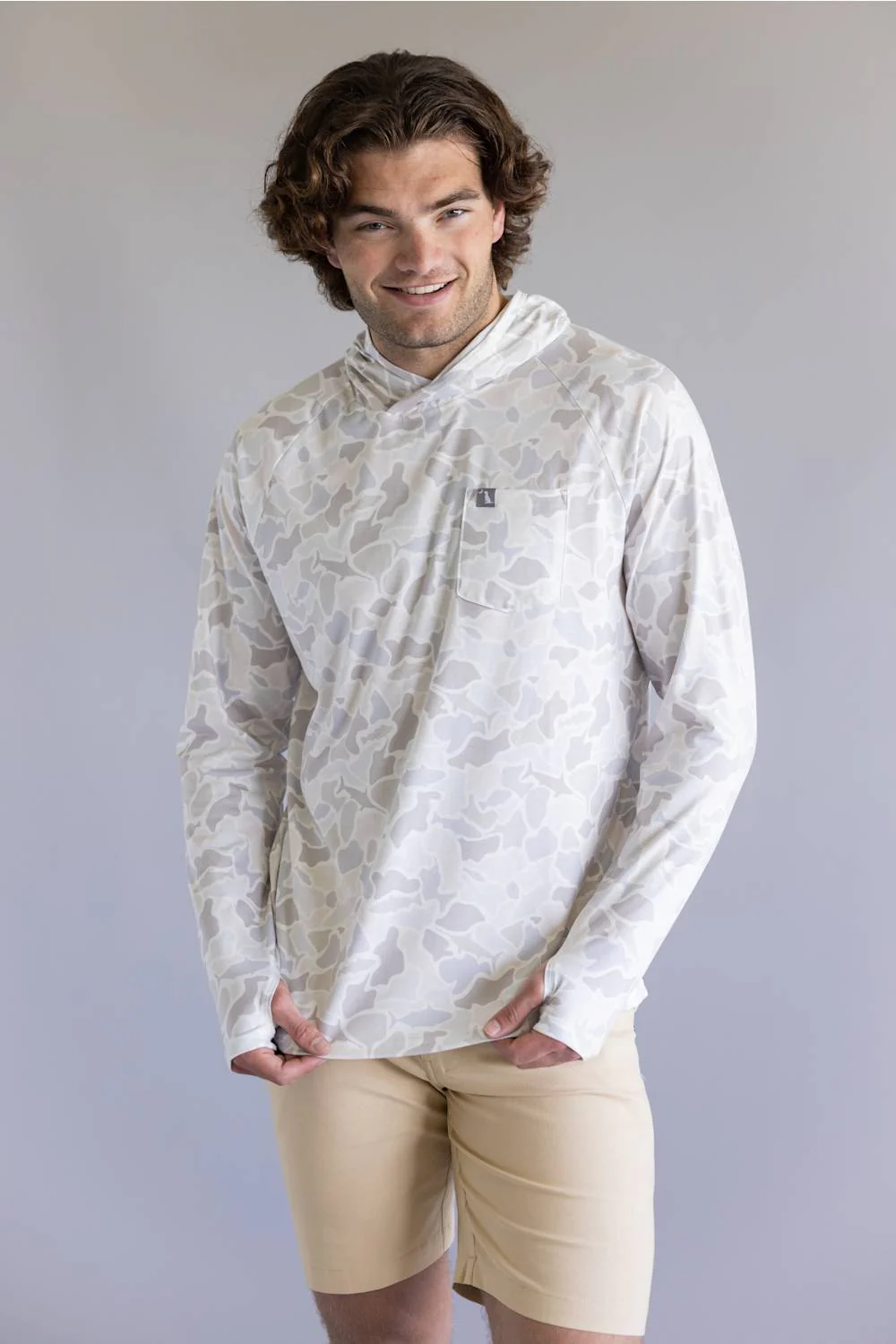 Local Boy Outfitters Heather Blend Hoodie for Men in Saltwater Camo | L1400084-SWC-CAMO - Image 5