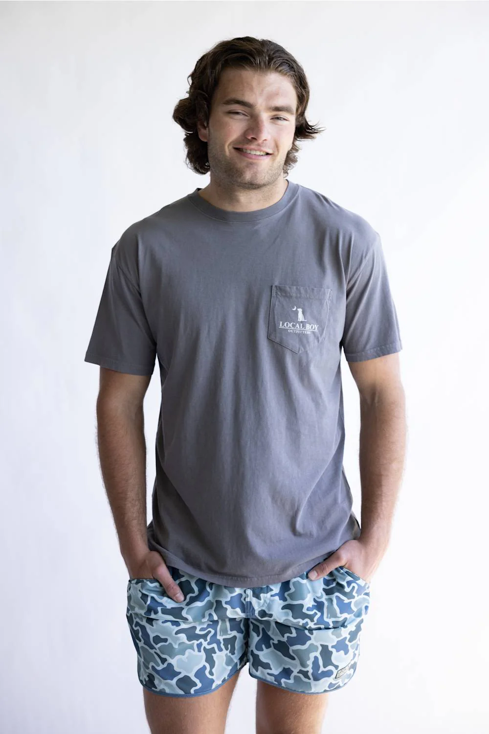Local Boy LCF Circle T-Shirt for Men in Gray | L1000691-GRY-GRAY - Image 2