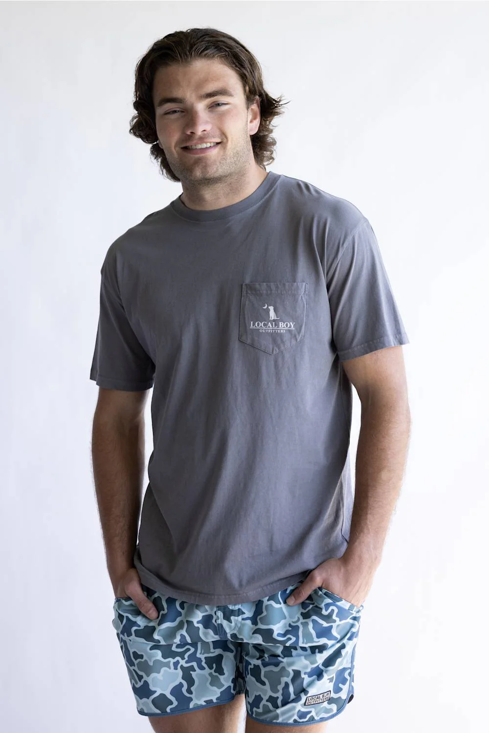 Local Boy LCF Circle T-Shirt for Men in Gray | L1000691-GRY-GRAY - Image 5
